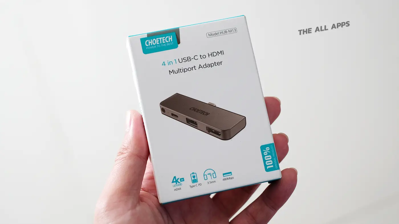 รีวิว Choetech USB C HUB สำหรับ iPad Pro ต่อหูฟัง ต่อ HDMI มีพอร์ต USB, USB-C
