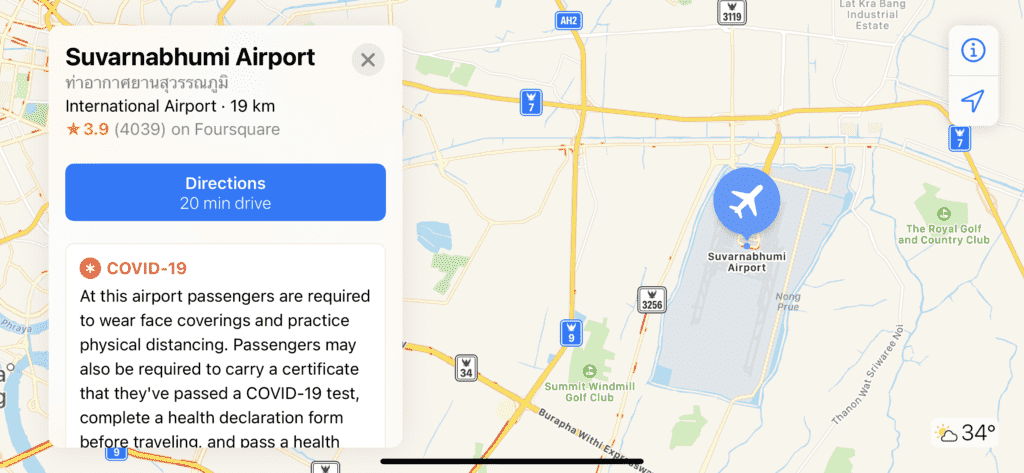 Apple Maps เปิดให้ข้อมูลคำแนะนำการเดินทางในสนามบินช่วงวิกฤต COVID-19