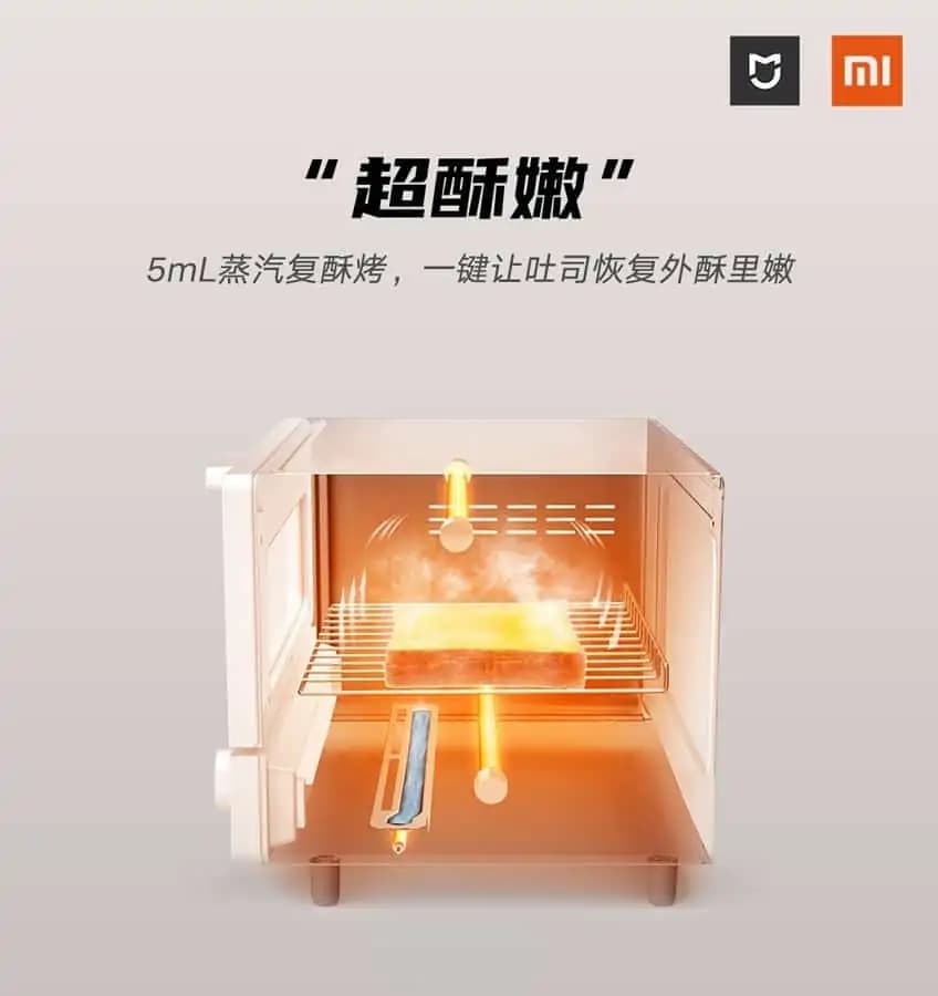 เตาอบขนมปังด้วยไอน้ำ Xiaomi Mijia Smart Oven ขนาด 12 ลิตร วางจำหน่ายในไทยแล้ว  ราคา 2,390 บาท