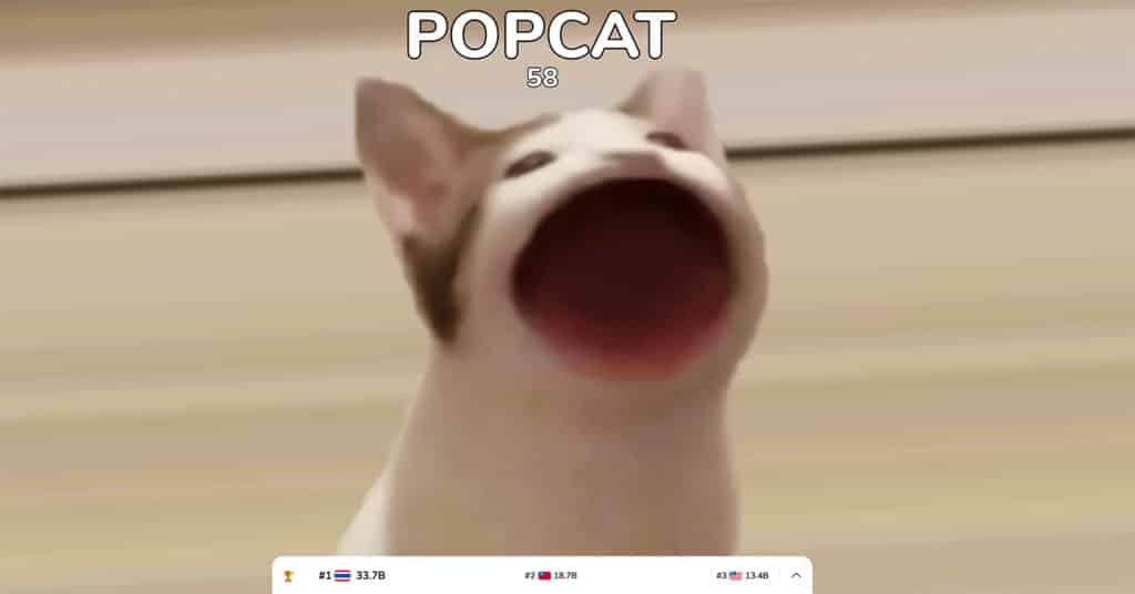 POPCAT เกมจิ้มแมว ฮิตชั่วข้ามคืน ไทยครองอันดับ 1 ของโลก