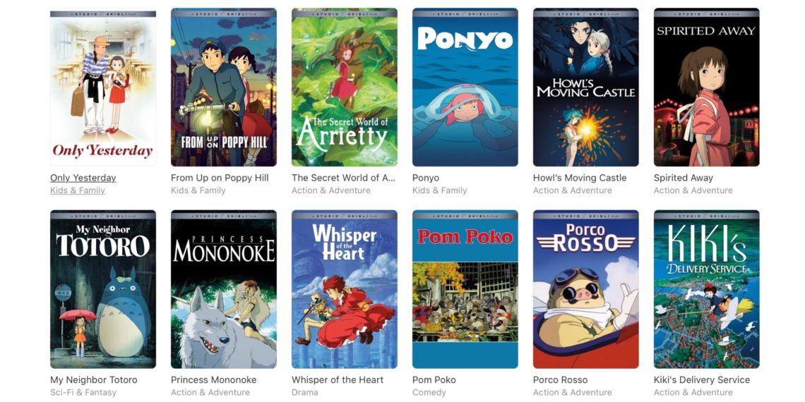 ภาพยนตร์ 21 เรื่องของ Studio Ghibli พร้อมให้เช่าและซื้อบนแอป Apple TV ได้แล้ว