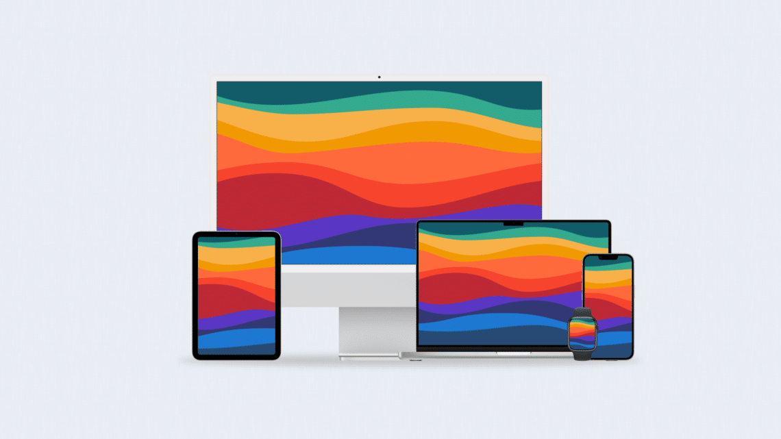 แจก Wallpapers ภาพพื้นหลัง Making Wave คลื่นแบบมินิมอลสำหรับ iPhone, iPad, Mac และ Apple Watch มีให้เลือกหลายสี