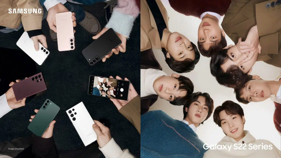 ภาพโฟโต้เซ็ตชุดใหม่ Samsung Galaxy S22 Series x BTS คนก็ดี เครื่องก็ปัง ใครไหวไปก่อนเลย!”