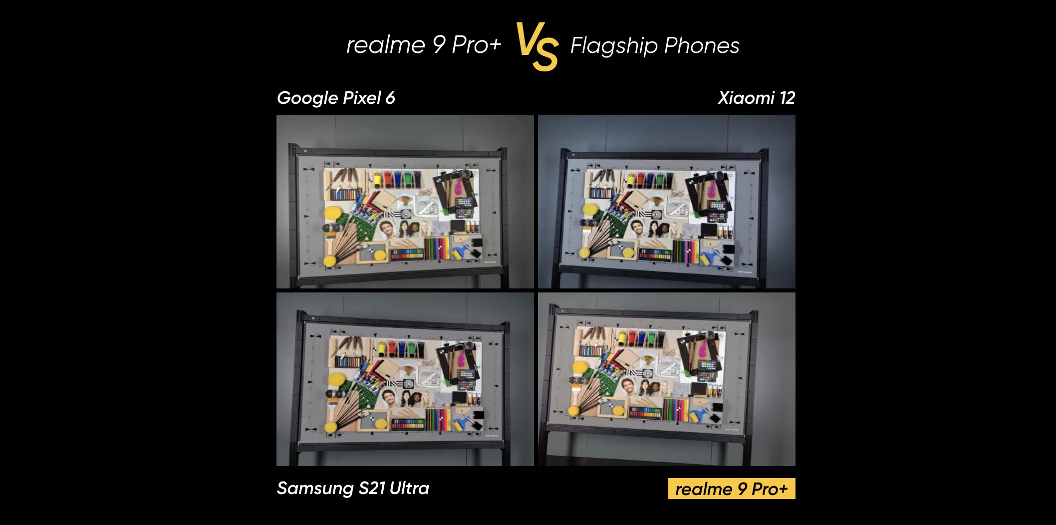 เรียลมี เผยภาพถ่ายเปรียบเทียบ realme 9 Pro+ กับ Android แฟล็กชิปอย่าง Google Pixel 6, Xioami 12 และ Samsung Galaxy S21 Ultra
