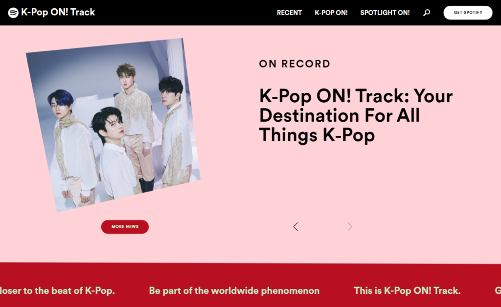 Spotify เปิดตัว 'K-Pop ON! Track': เว็บไซต์ใหม่โดยเฉพาะ สำหรับแนวเพลงประเภทที่ได้รับความนิยมที่สุดในโลก