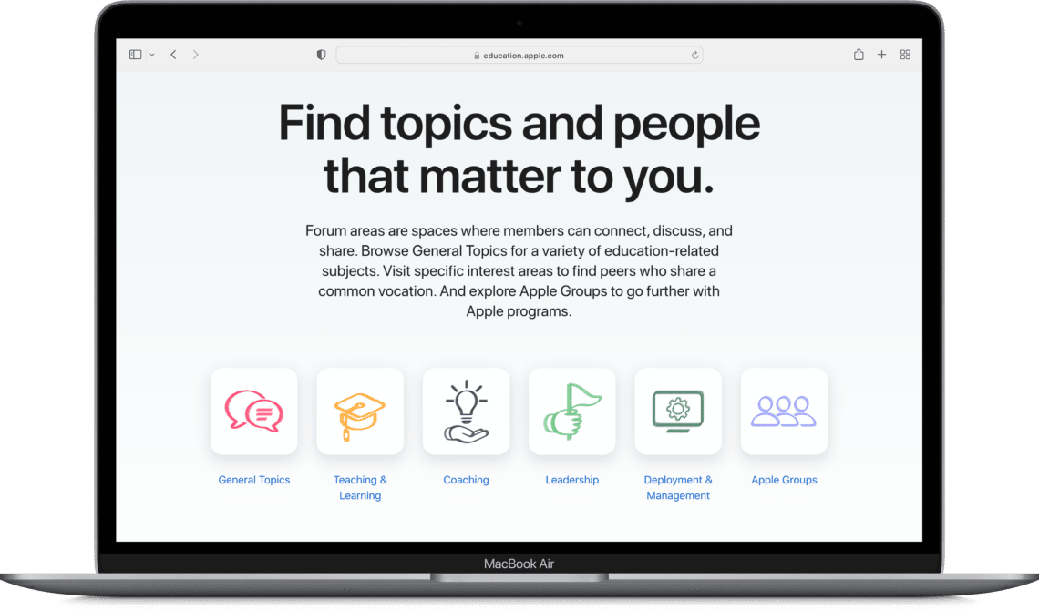 Apple เปิดตัวพื้นที่เพื่อการเรียนรู้ใหม่สำหรับนักการศึกษากับ Apple Education Community