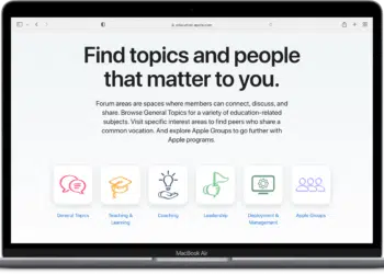 Apple เนเธเธดเธเธเธฑเธงเธเธทเนเธเธเธตเนเนเธเธทเนเธญเธเธฒเธฃเนเธฃเธตเธขเธเธฃเธนเนเนเธซเธกเนเธชเธณเธซเธฃเธฑเธเธเธฑเธเธเธฒเธฃเธจเธถเธเธฉเธฒเธเธฑเธ Apple Education Community