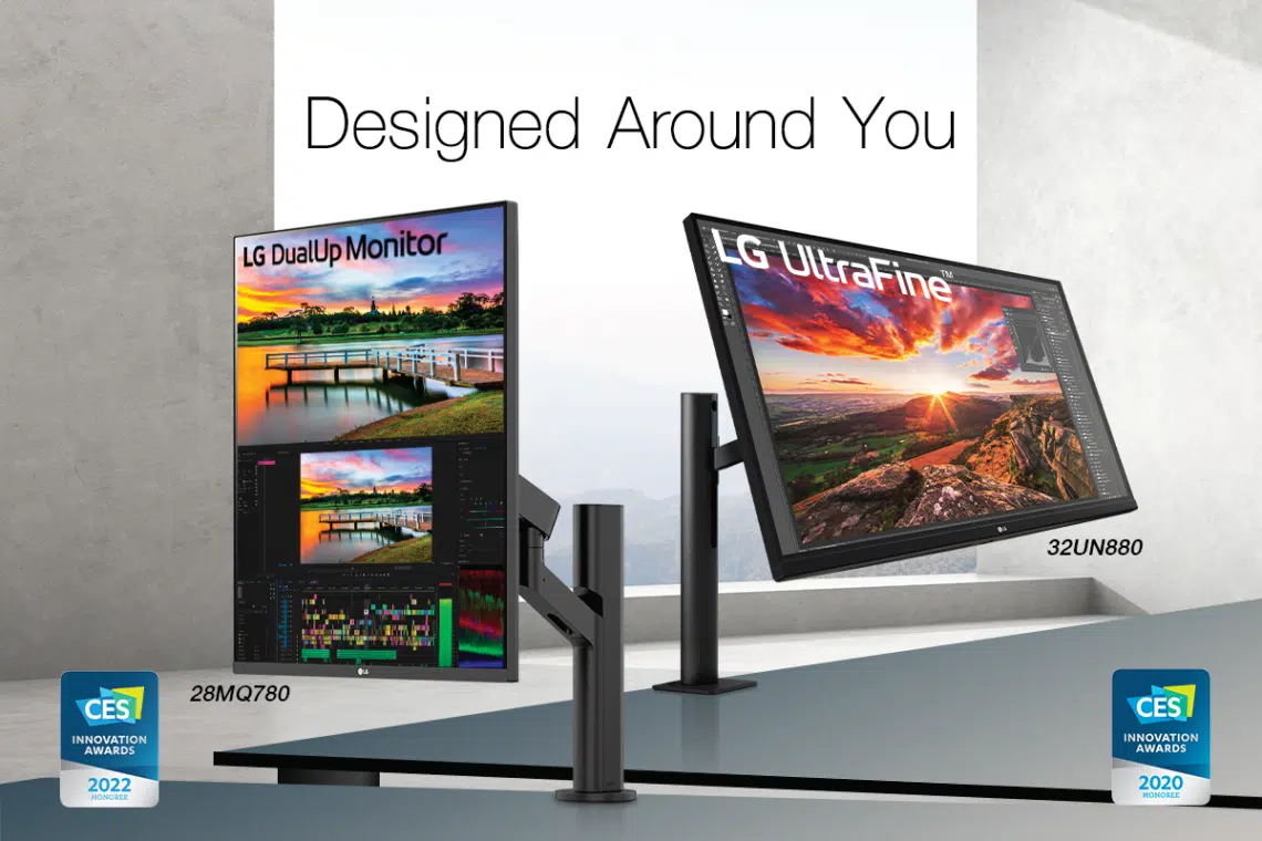 LG ส่งจอมอนิเตอร์นิวคอนเซ็ปต์ 2 รุ่นใหม่ LG DualUp 28MQ780 และ LG UltraFine 32UN880 มอบพื้นที่การทำงานอย่างอิสระ ด้วยนวัตกรรมขาตั้งแบบ Ergo