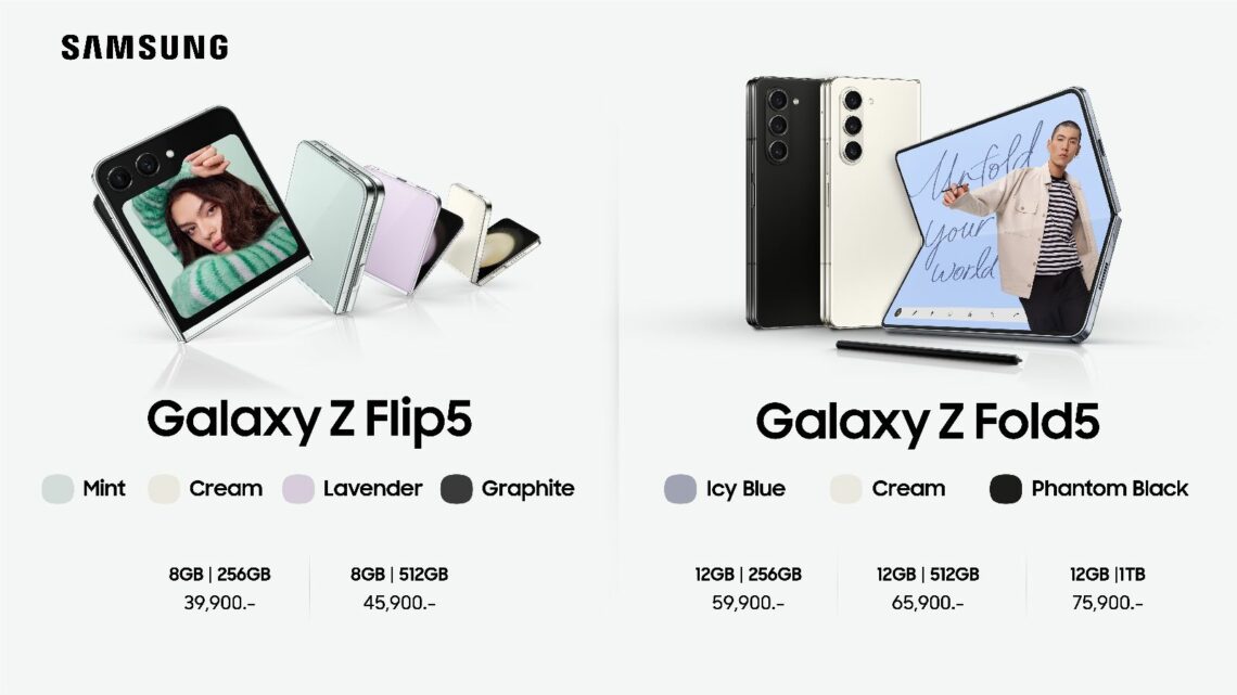 พับกันทั้งกาแลคซี่! Samsung Galaxy Z Flip5 และ Z Fold5 ยอดจองพุ่ง 2 เท่าวางจำหน่ายอย่างเป็นทางการแล้ว พร้อมกับโปรโมชั่นสุดพิเศษ ตั้งแต่วันนี้ – 3 กันยายนนี้ เท่านั้น