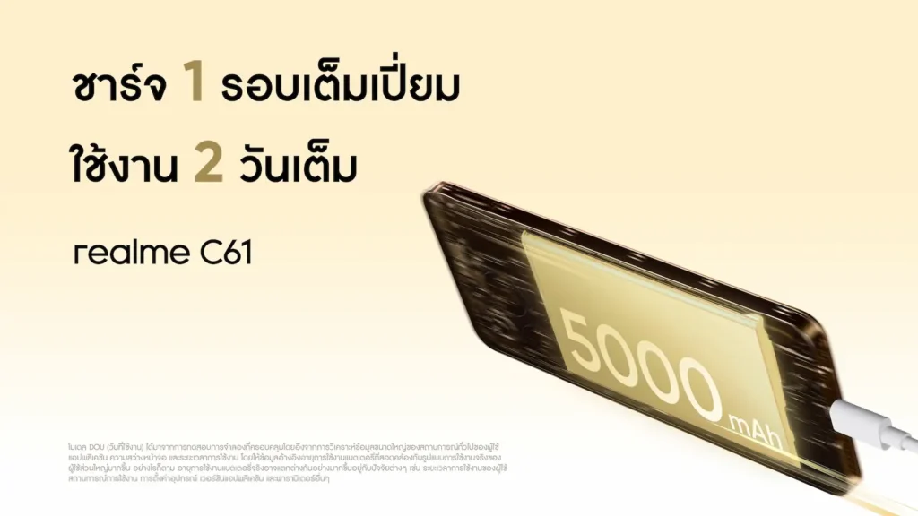 realme C61 - Hard to Break มือถือพันธุ์แกร่งแห่งเซกเมนต์ เปิดตัวที่ประเทศไทยในราคา 4,499 บาท
