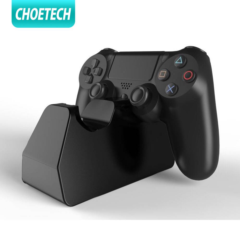 CHOETECH Dual Dock PS4 Controller Charger แท่นสำหรับชาร์จจอยคอนโทลเลอร์พร้อมกันได้ถึง 2 จอย สะดวก ไม่เกะกะสายให้วุ่นวาย วางจำหน่ายแล้วบน Lazada