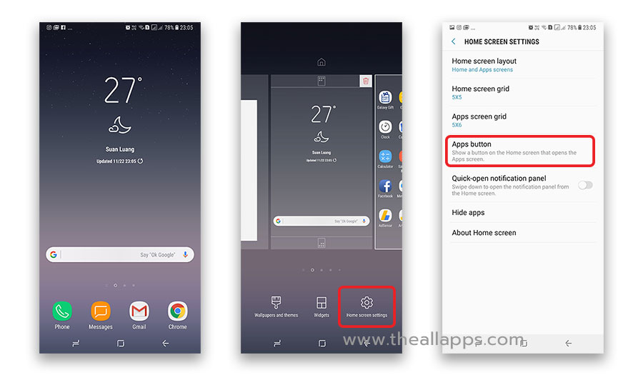 วิธีนำปุ่ม App Drawer บน Galaxy Note 8, S8 และ S8+ กลับมา