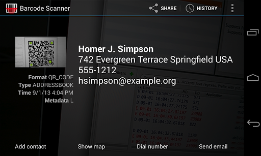 Barcode Scanner screen