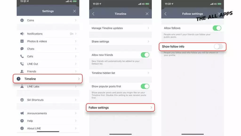 วิธีปิดไม่ให้เพื่อนเห็น Follow ของเราบน LINE Timeline