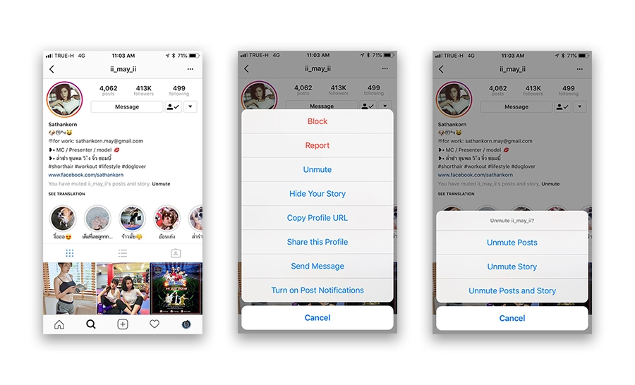 Instagram Unmute