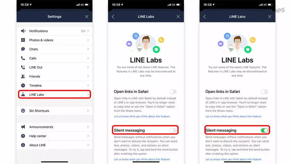 วิธีการเปิดฟีเจอร์ Silent messaging ส่งข้อความโดยไม่ต้องแจ้งเตือนผู้รับ บน LINE