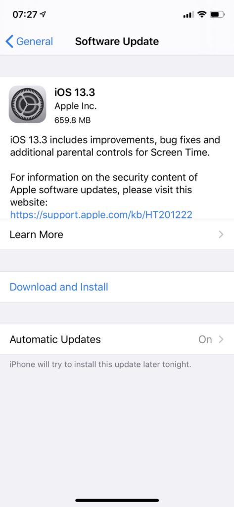 Apple ปล่อย iOS 13.3 ให้ผู้ใช้งาน iPhone อัพเดตแล้ว