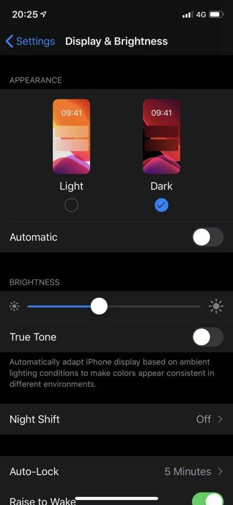 iPhone How to change dark mode