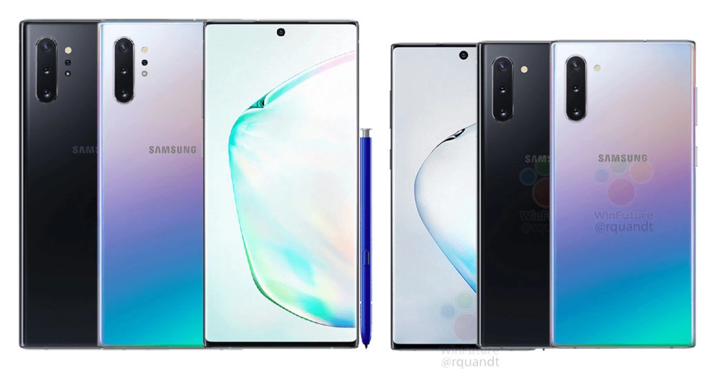 ภาพตัวเครื่อง Samsung Galaxy Note 10 และ Galaxy Note 10+ มาแล้ว