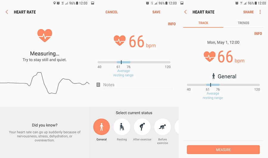 Samsung Health Heart Rate