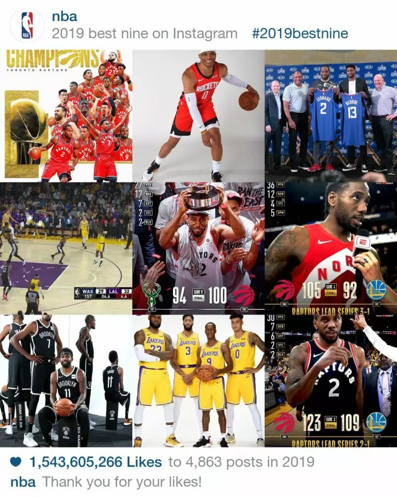 2019 best nine instagram nba