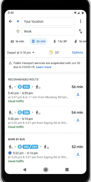 Google Maps แนะนำฟีเจอร์ใหม่เพื่อช่วยให้ผู้คนเดินทางได้อย่างปลอดภัยโดยเฉพาะในช่วง COVID-19